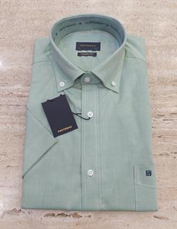 Pertegaz camisa verde manga corta para hombre